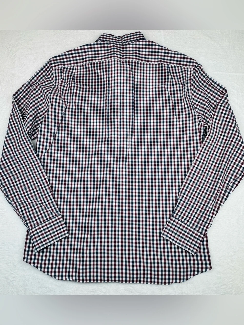 J.Crew Flexed Wash Slim button down dress shirt. Red/ white/ blue. Men’s size L.